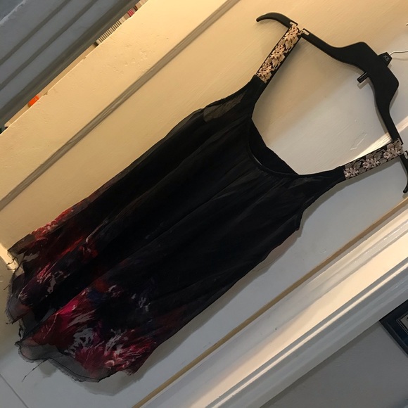 Cute! Free People sheer black/pink tunic tank XS - Picture 2 of 11